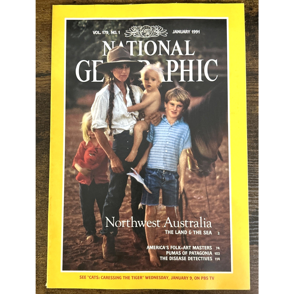 National Geographic Magazine January 1991 Australia Folk-Art Disease Detectives